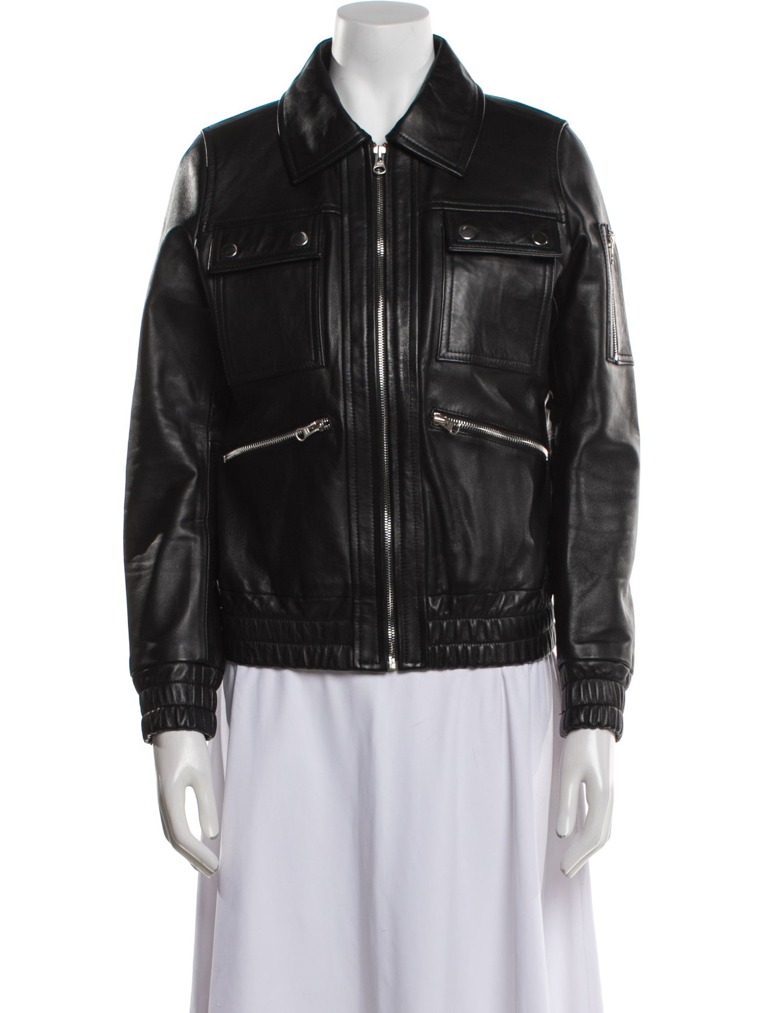 Vintage - Unbranded Leather Biker Jacket