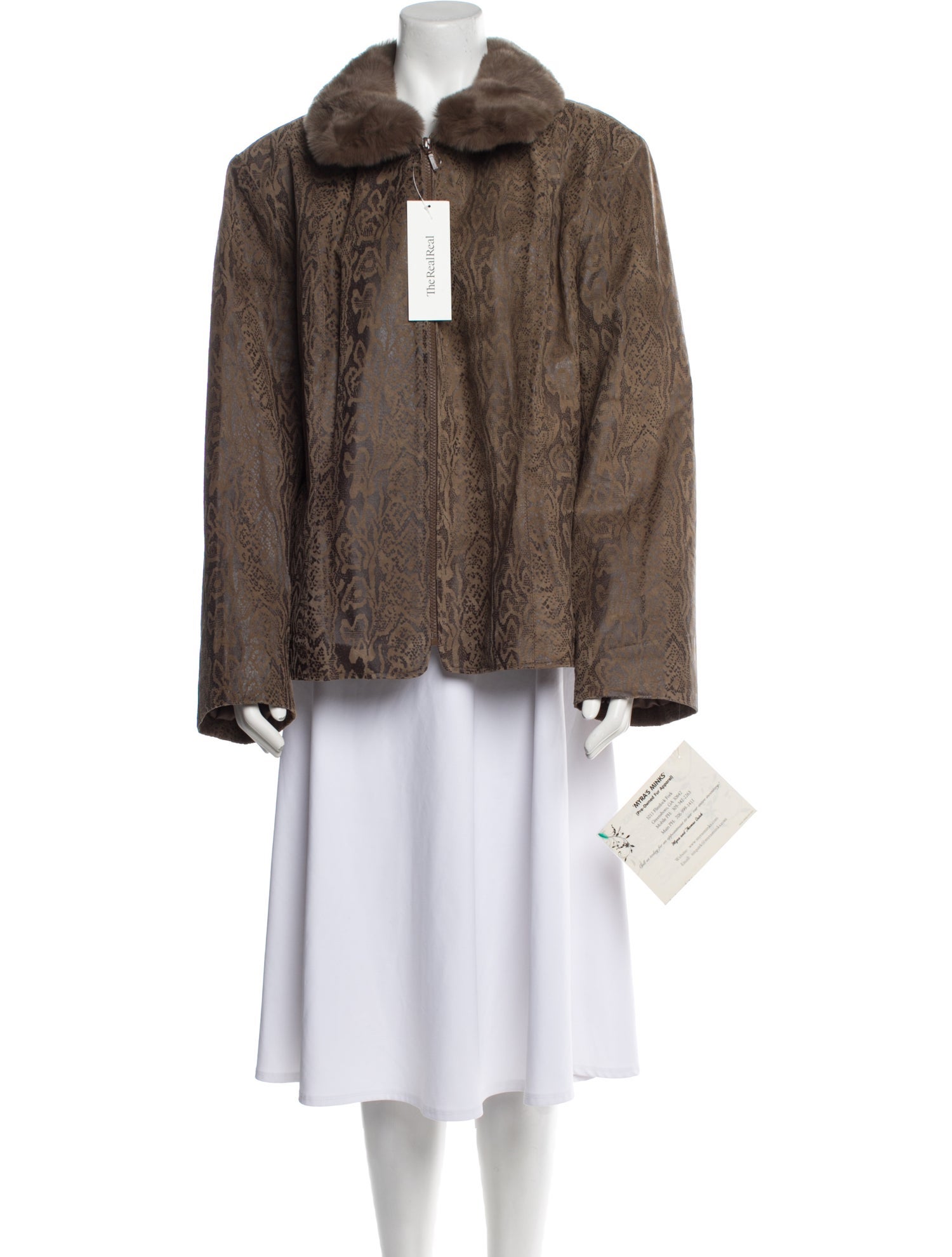 Vintage - Unbranded Animal Print Fur Coat