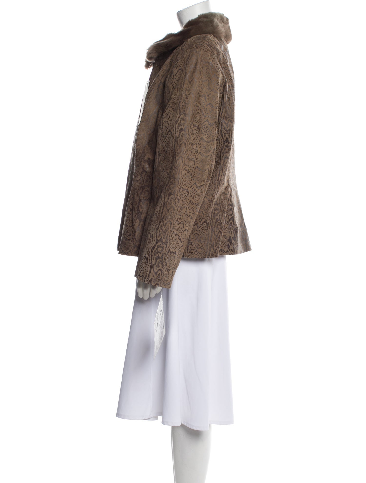 Vintage - Unbranded Animal Print Fur Coat