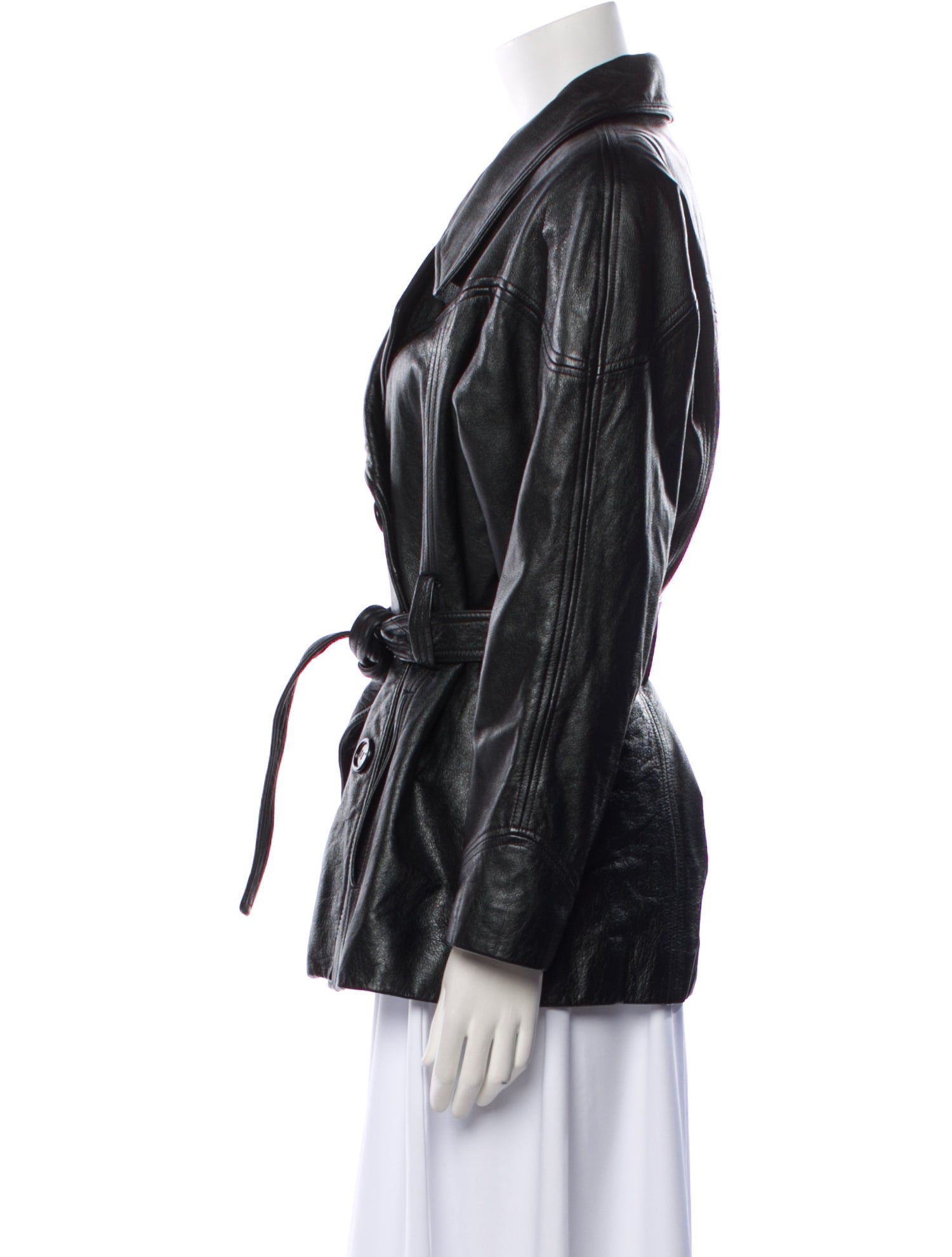 Vintage - Unbranded Vintage Leather Trench Coat