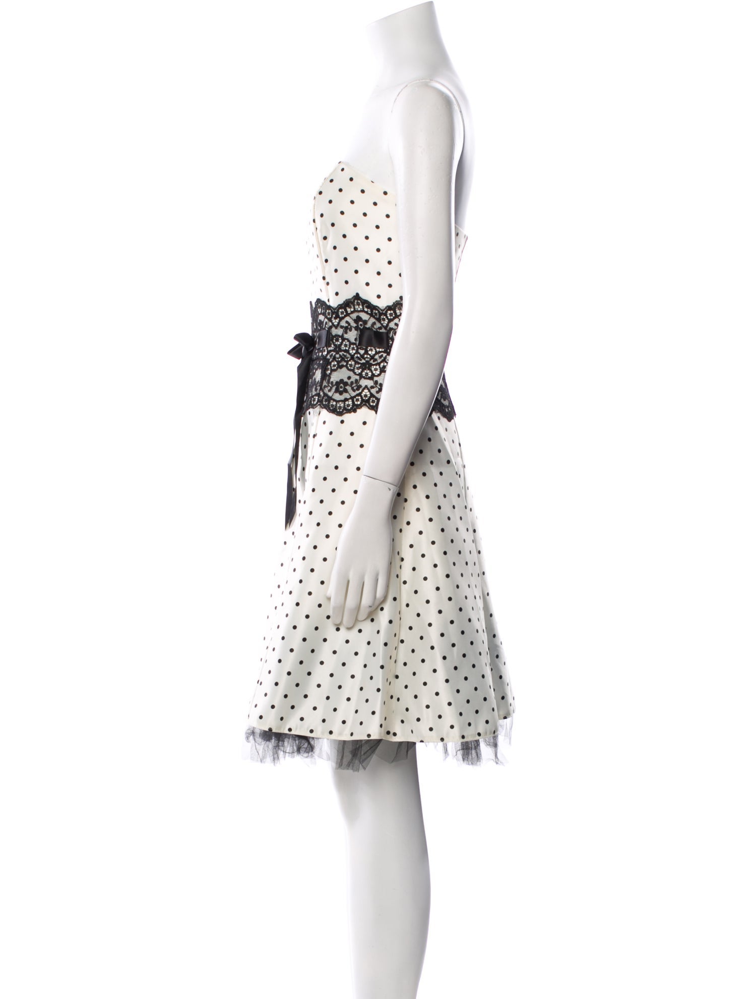 Vintage - Unbranded Polka Dot Print Mini Dress