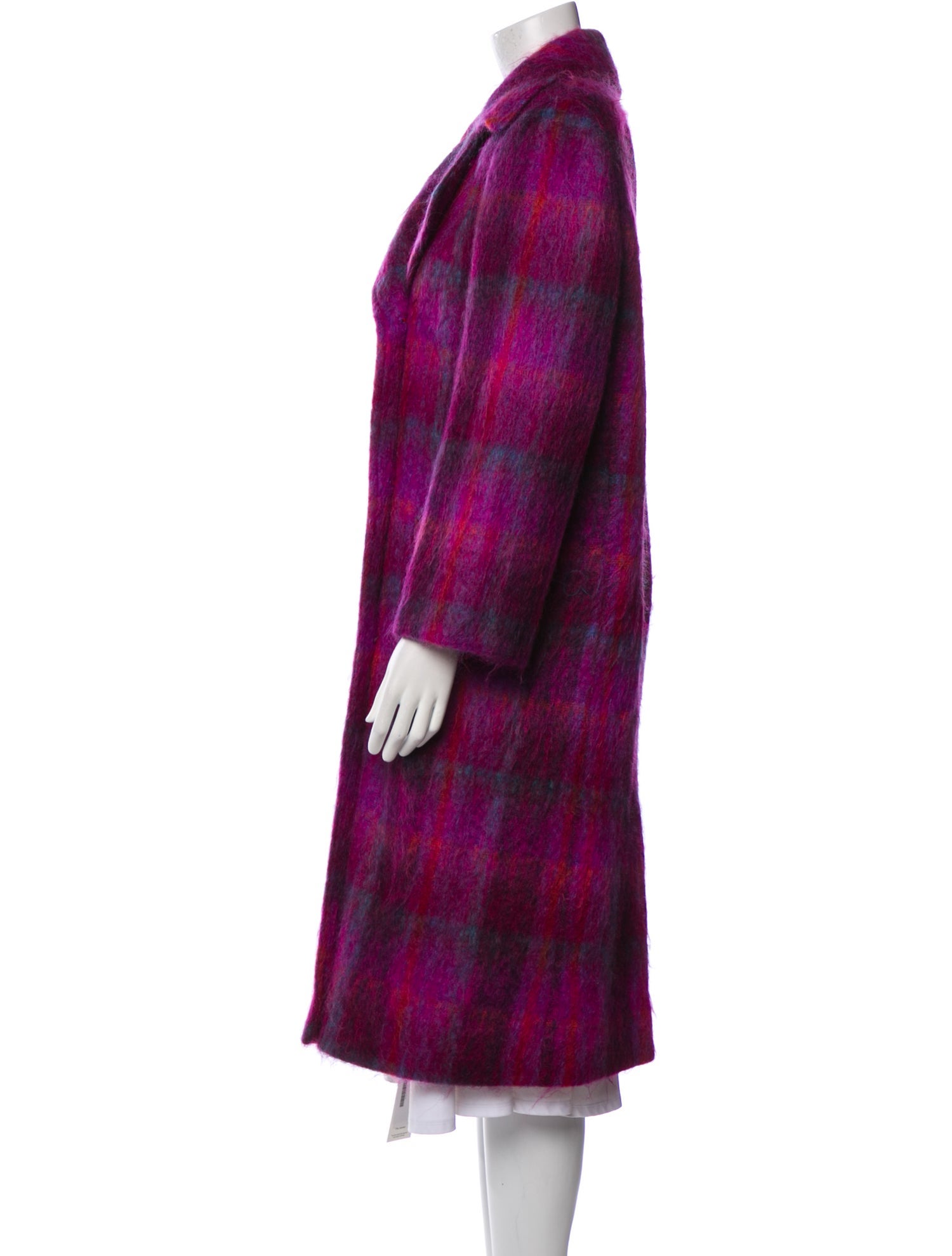 Vintage - Unbranded Vintage Plaid Print Peacoat