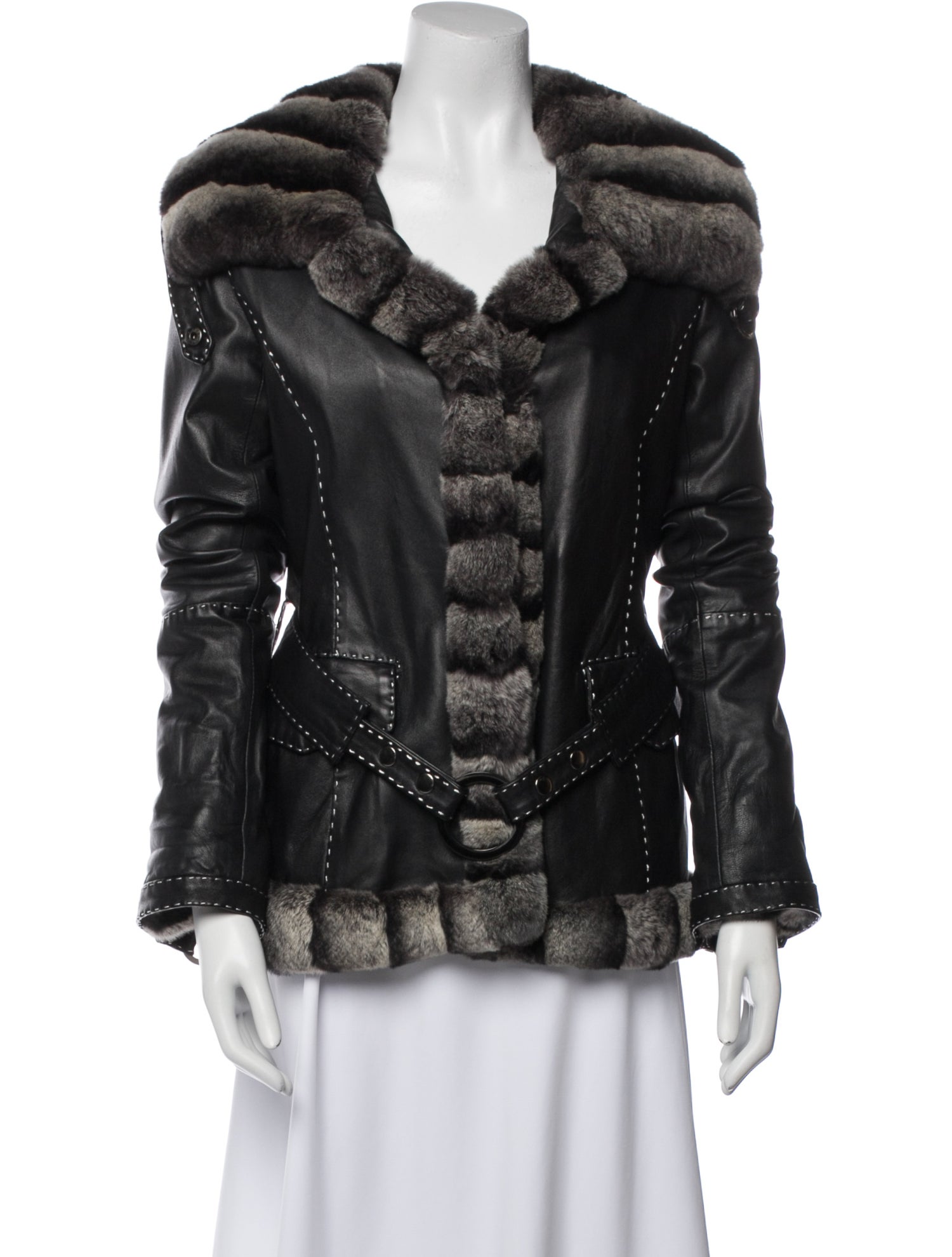 Vintage - Unbranded Vintage Leather Fur Coat