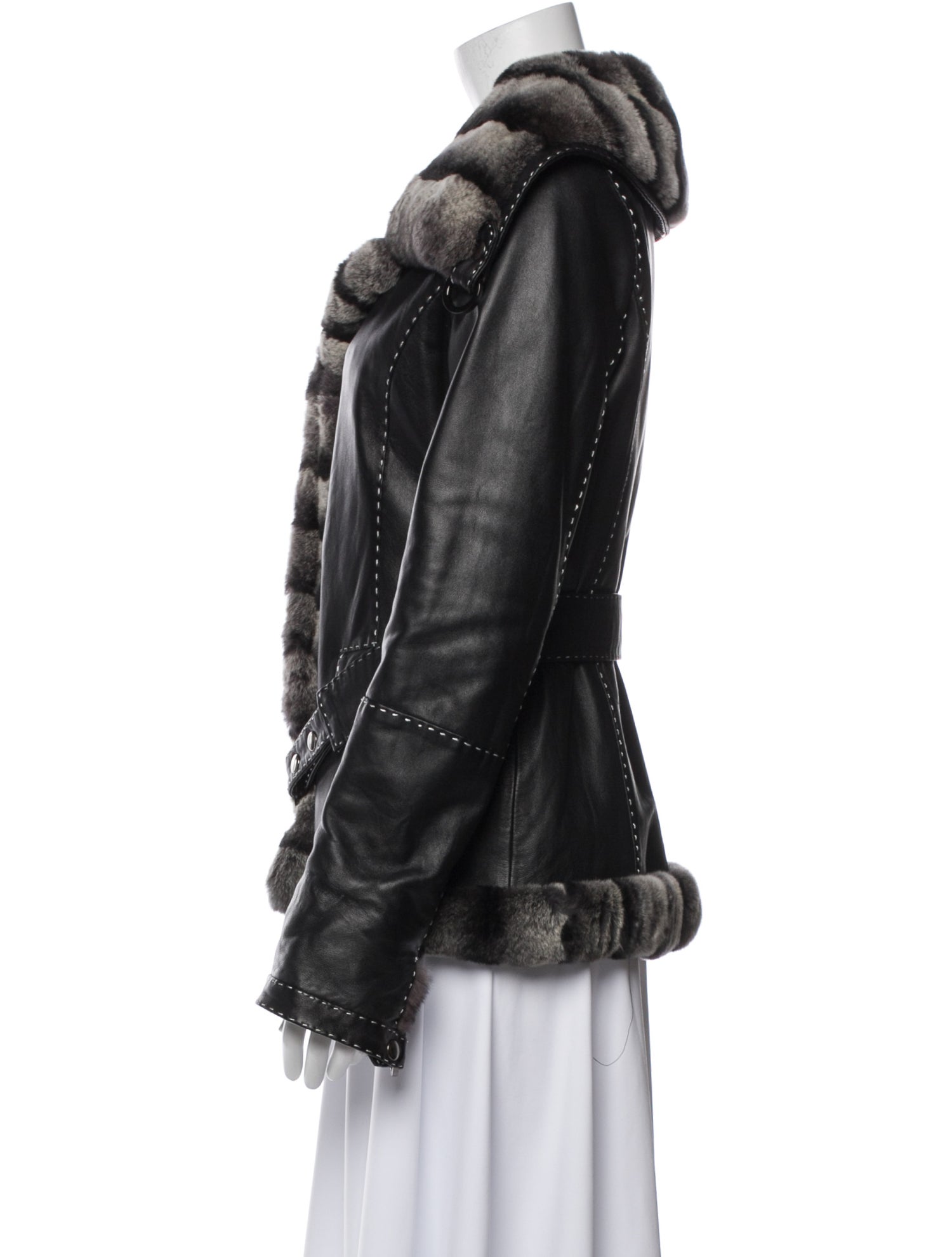 Vintage - Unbranded Vintage Leather Fur Coat