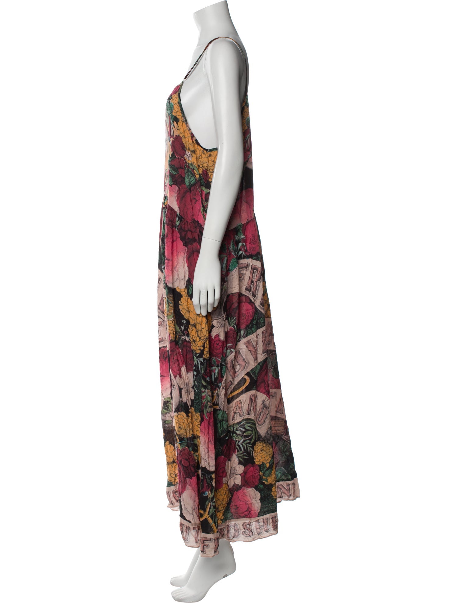 Vintage - Unbranded Floral Print Long Dress