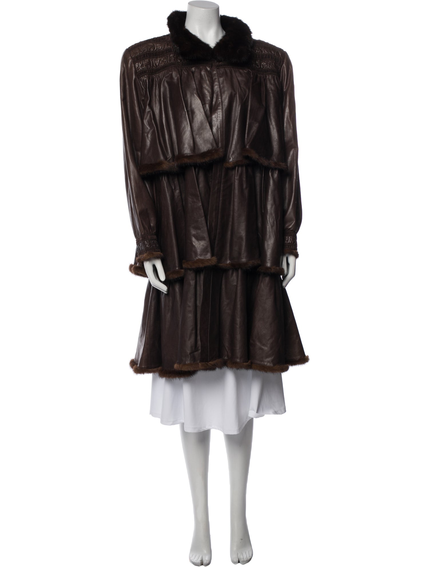 Vintage - Unbranded Leather Faux Fur Vest