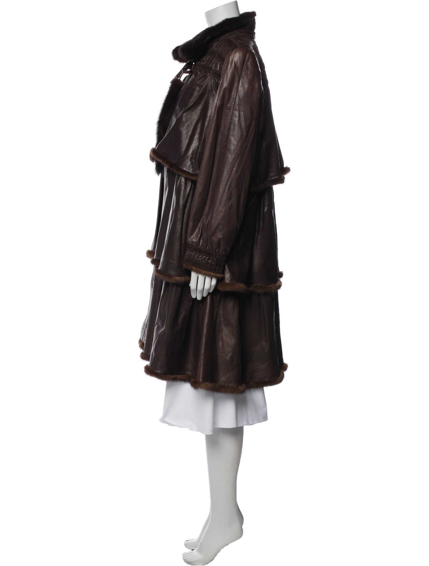 Vintage - Unbranded Leather Faux Fur Vest