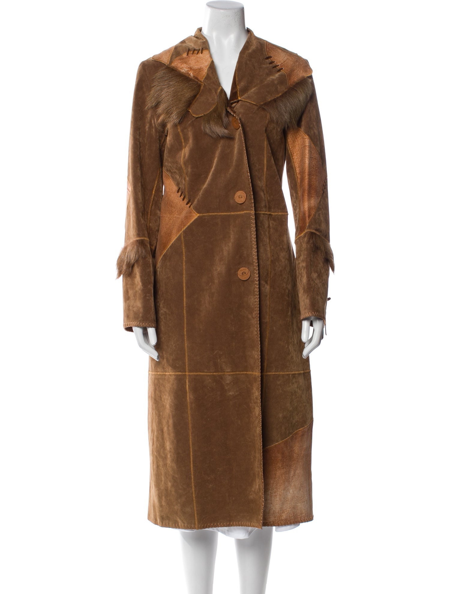 Vintage - Unbranded Vegetarian Suede Fur Coat