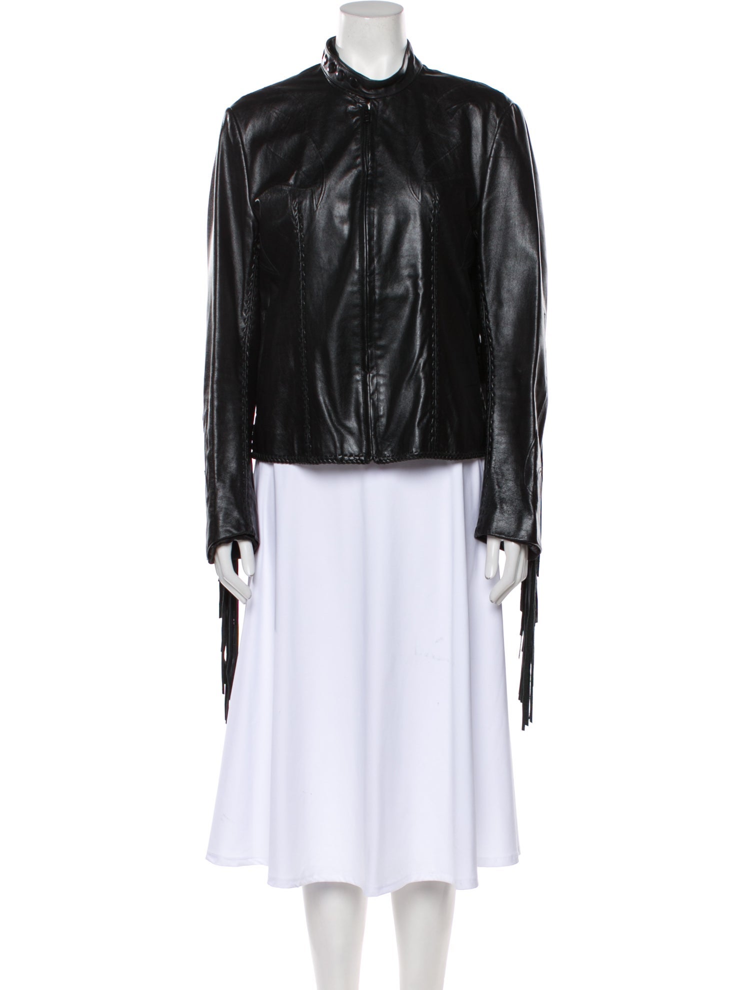 Vintage - Unbranded Leather Biker Jacket