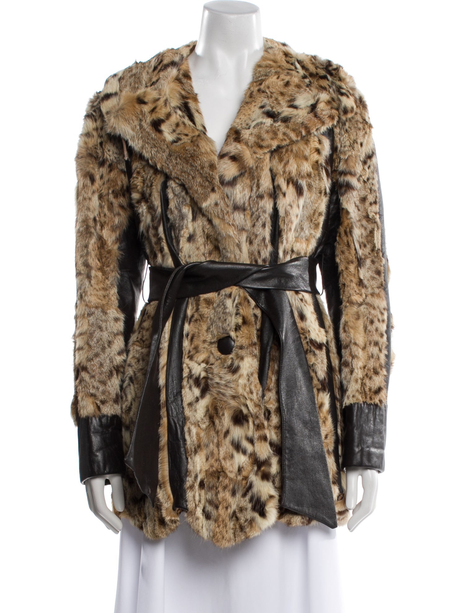 Vintage - Unbranded Animal Print Faux Fur Coat