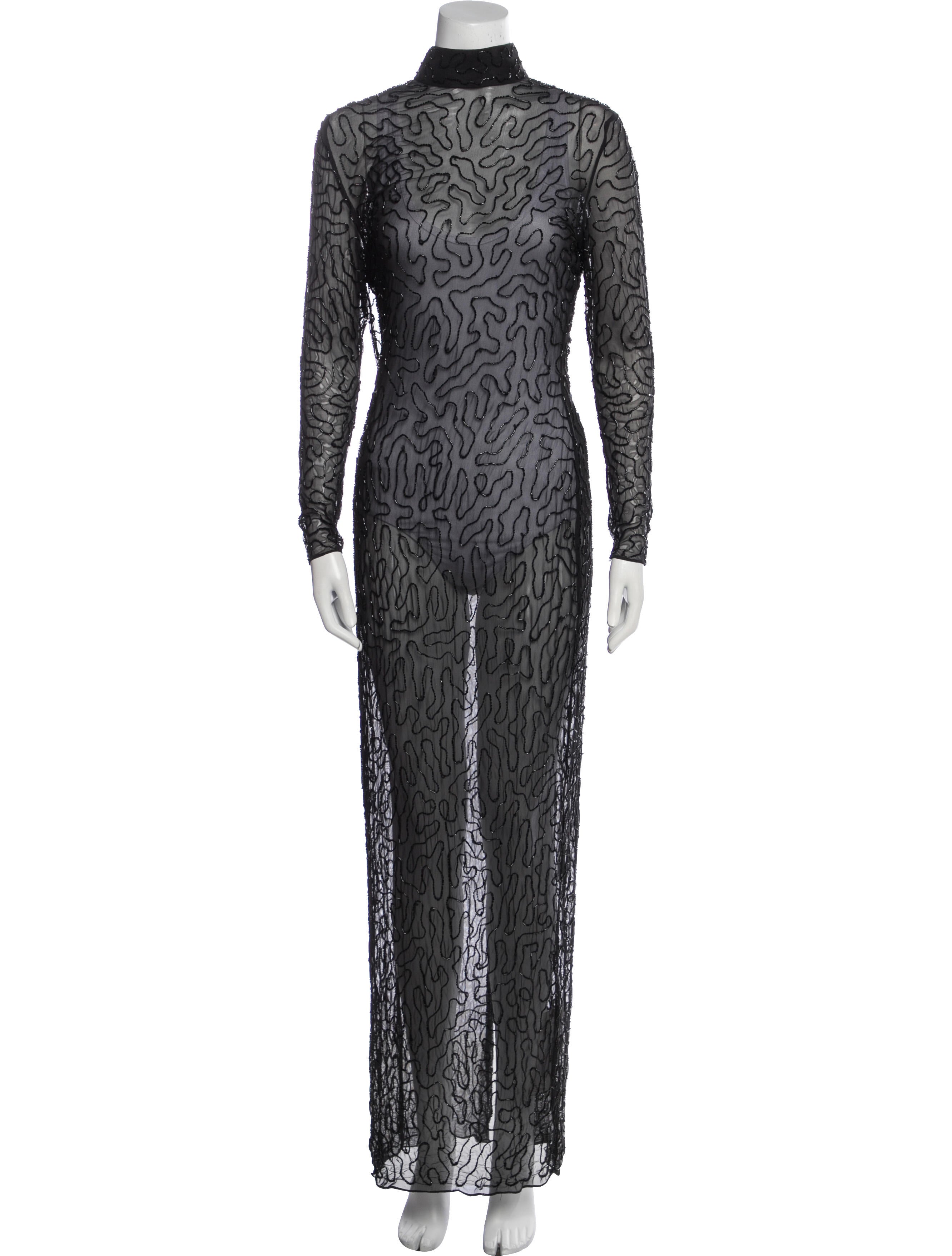 Vintage - Unbranded Lace Pattern Long Dress