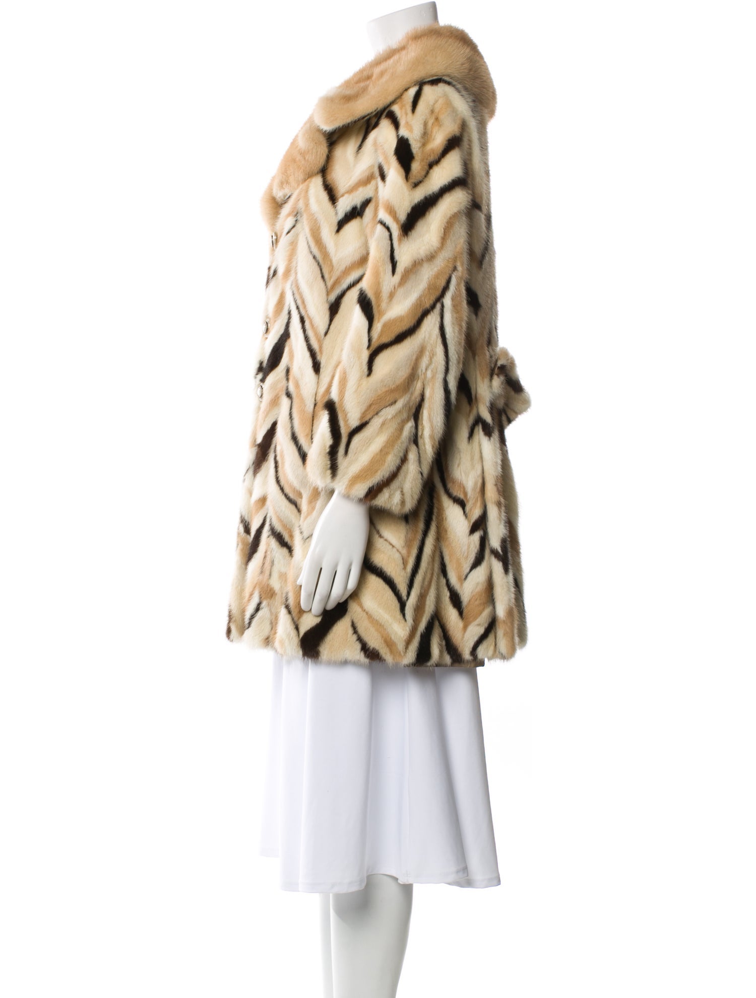 Vintage - Unbranded Printed Fur Coat