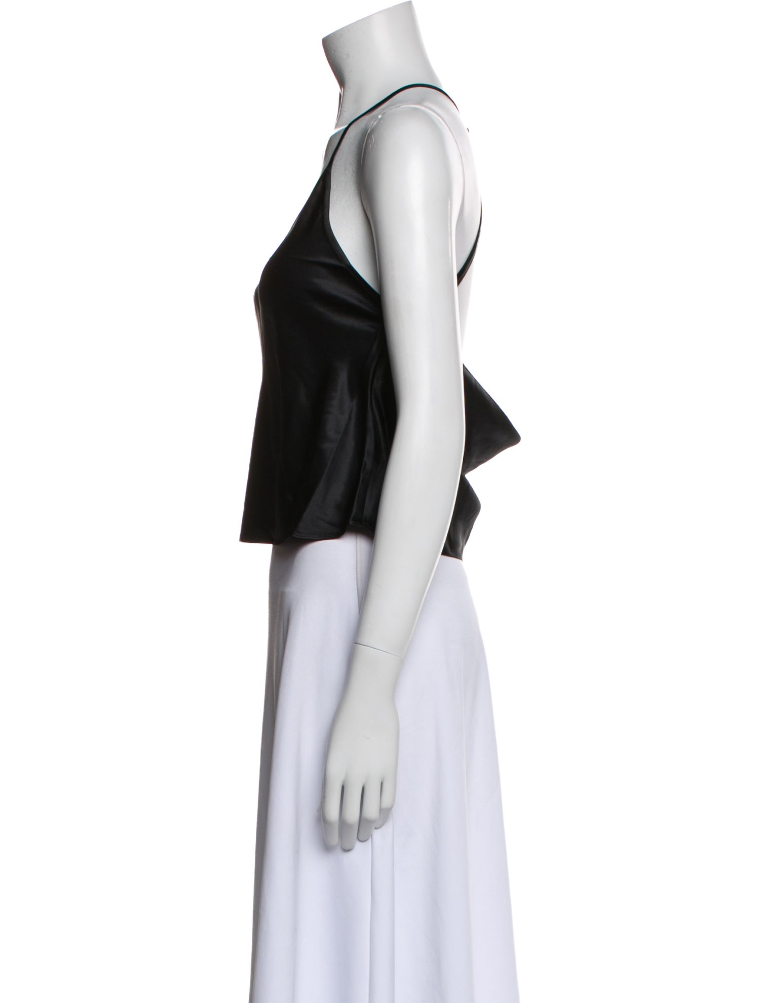 Vintage - Unbranded Silk Halterneck Crop Top w/ Tags