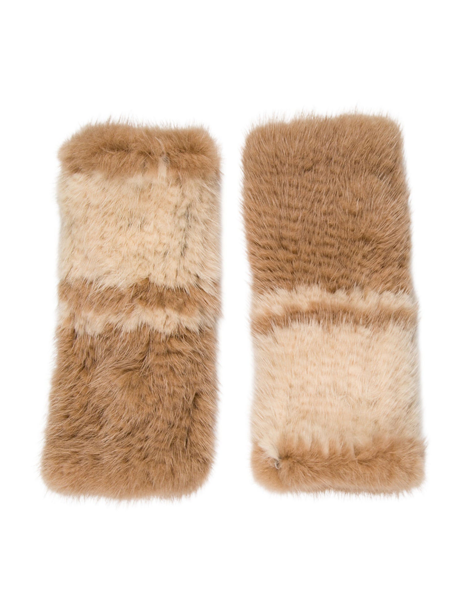 Barney's New York Knit Fur Gloves
