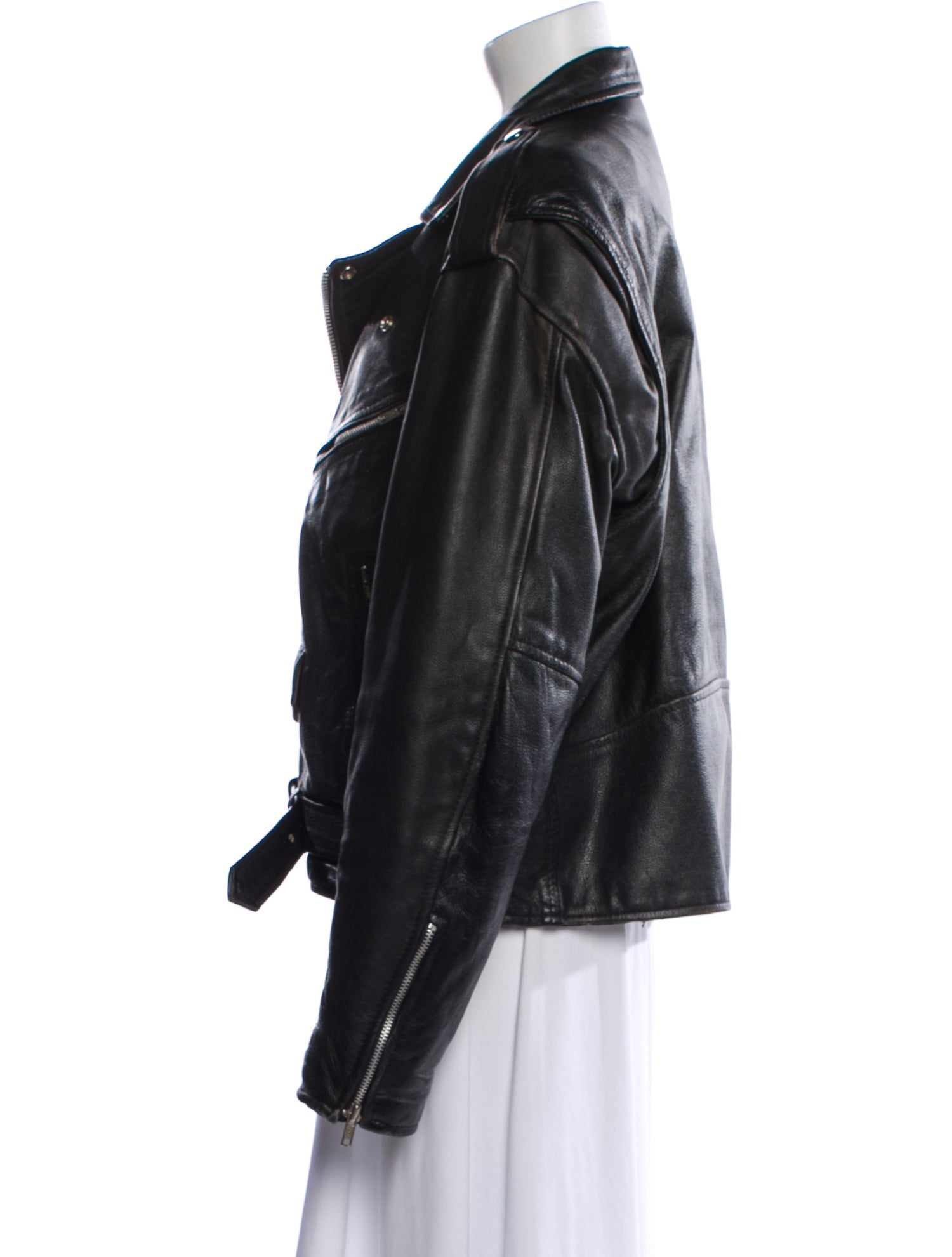 Vintage - Unbranded Leather Moto Jacket