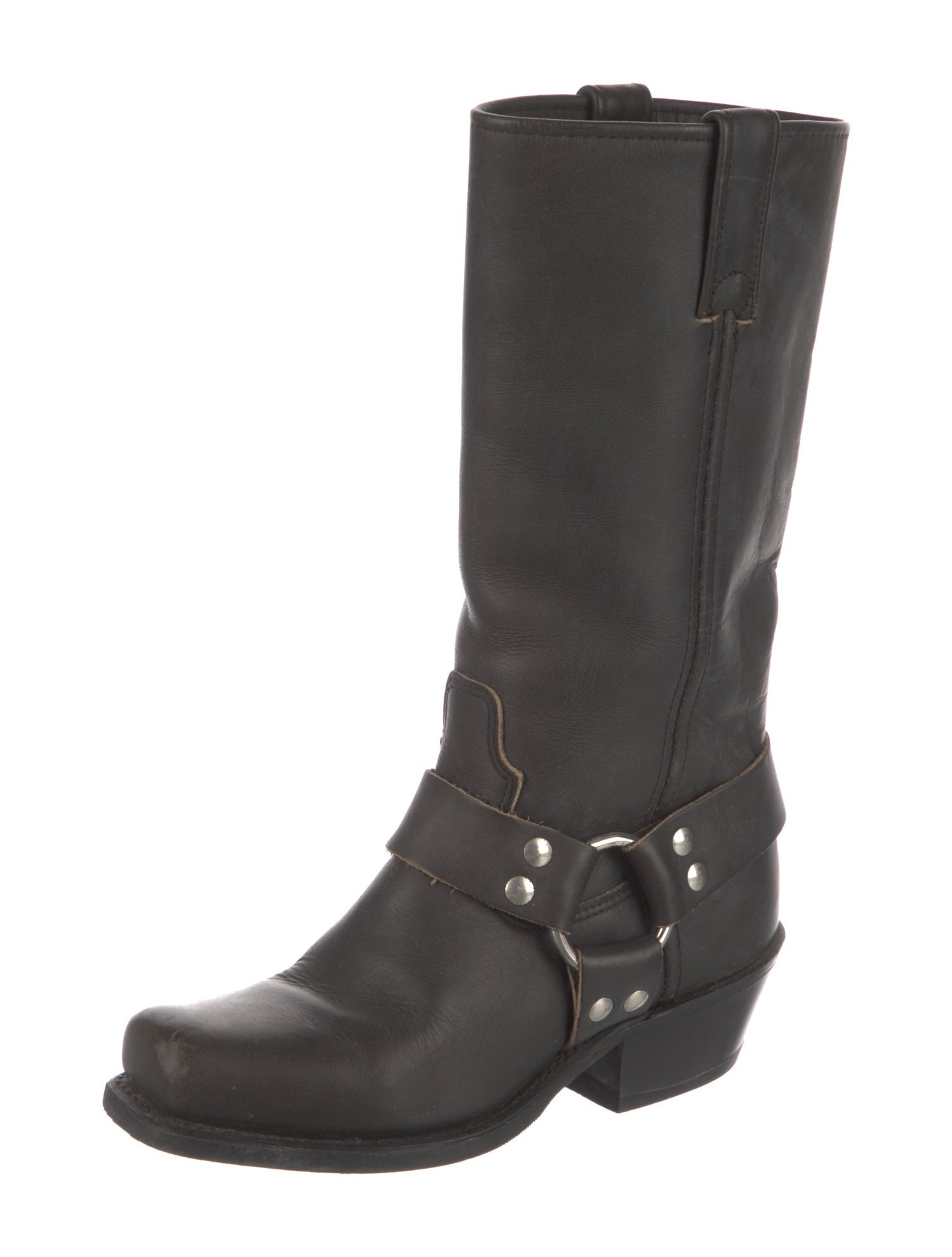 Vintage - Unbranded Leather Studded Accents Moto Boots