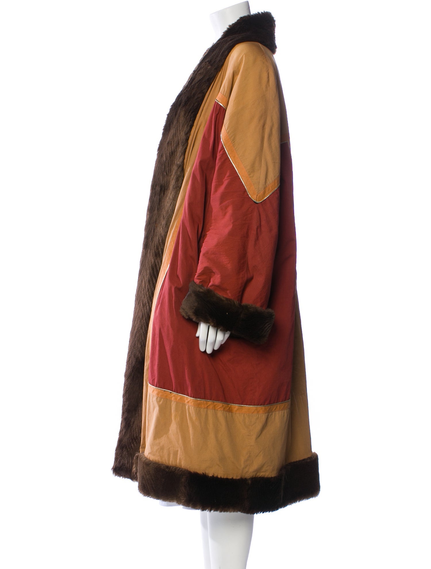 Vintage - Unbranded Colorblock Pattern Coat