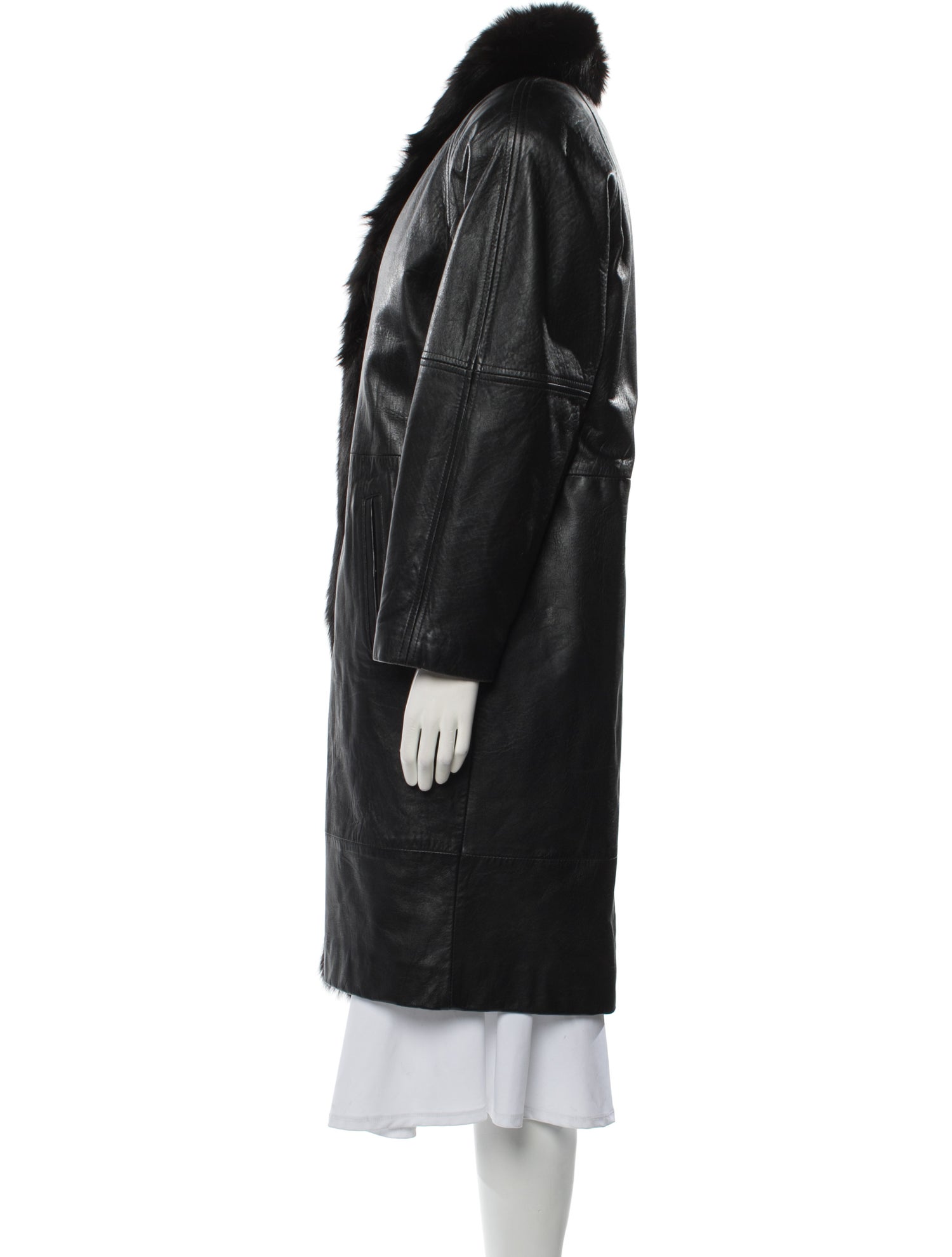 Vintage - Unbranded Leather Fur Coat