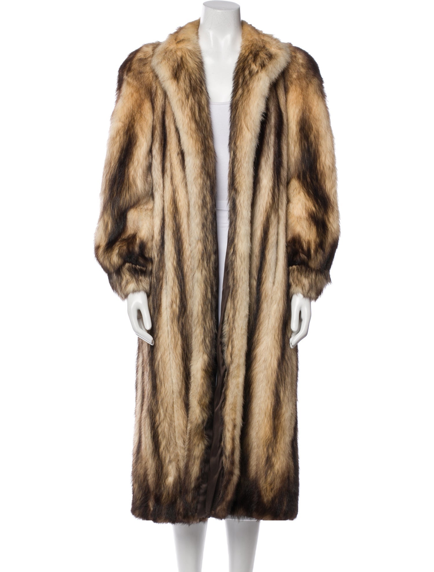 The RealReal Fur Striped Fur Coat