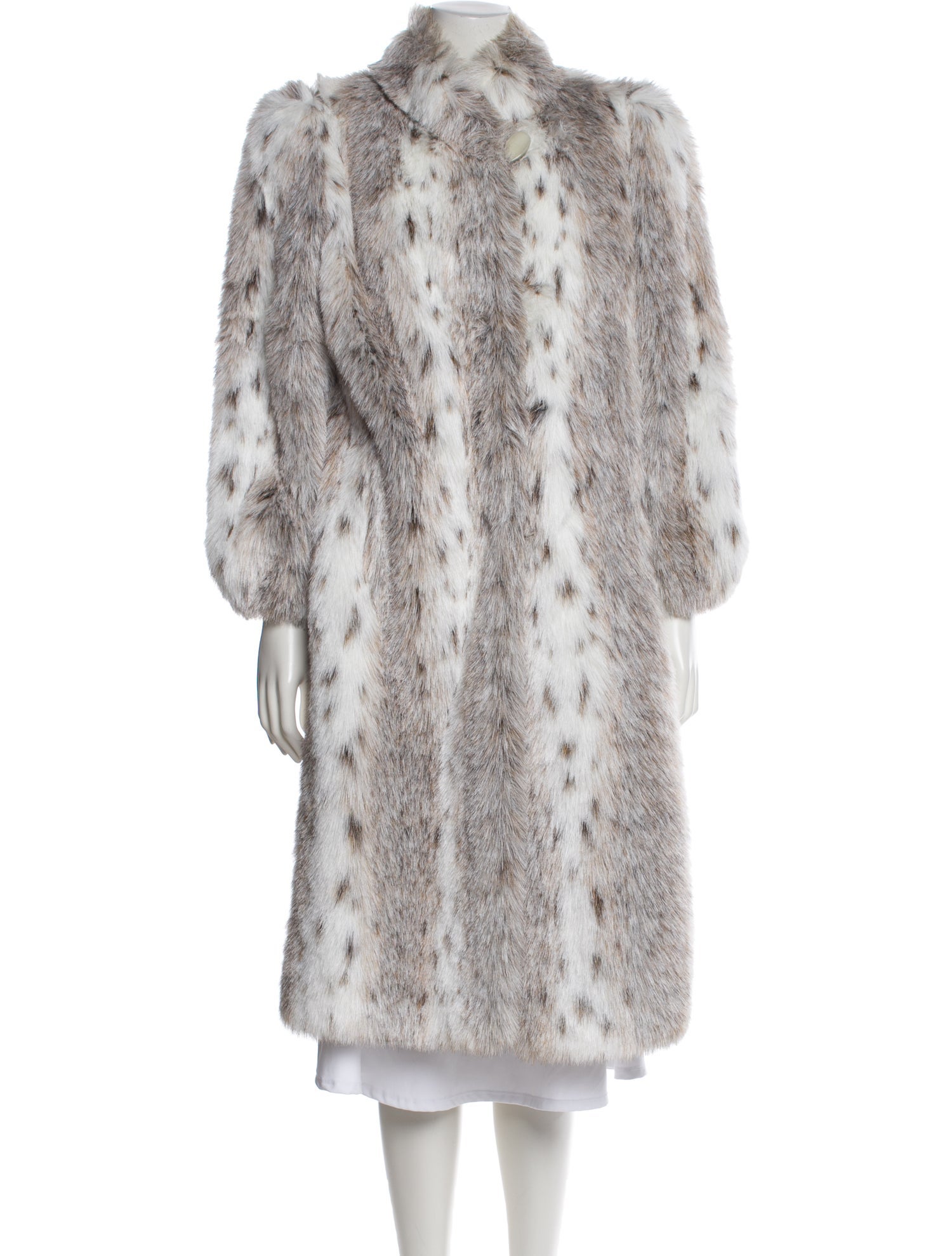 Vintage - Unbranded Vintage Printed Faux Fur Coat