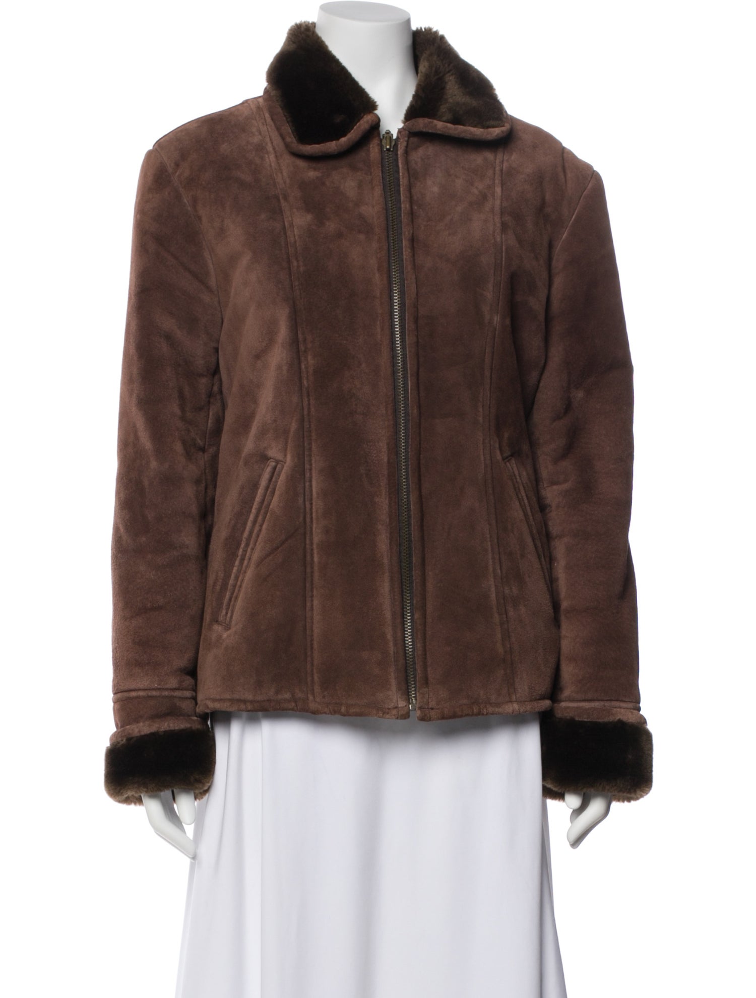 Vintage - Unbranded Vintage Leather Faux Fur Jacket