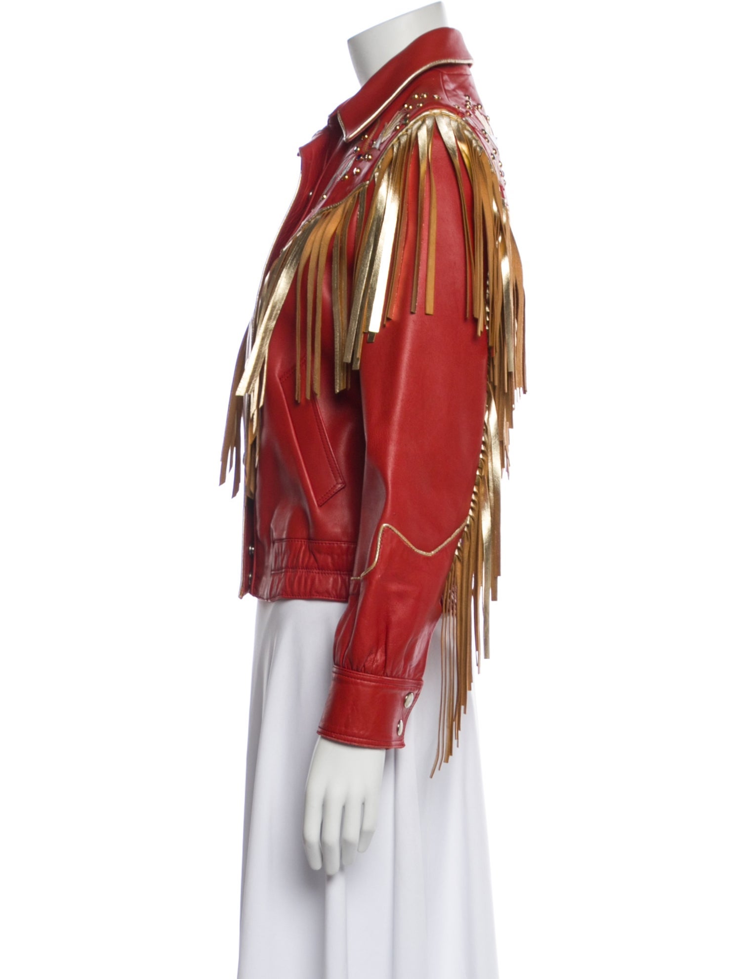 Vintage - Unbranded Vintage Striped Biker Jacket