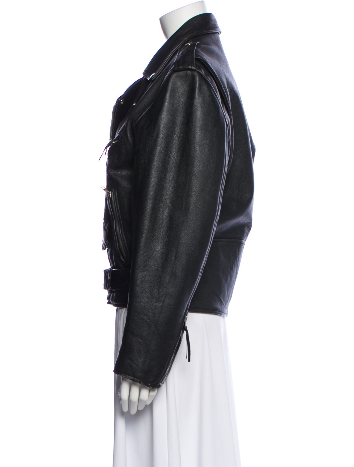 Vintage - Unbranded Leather Biker Jacket