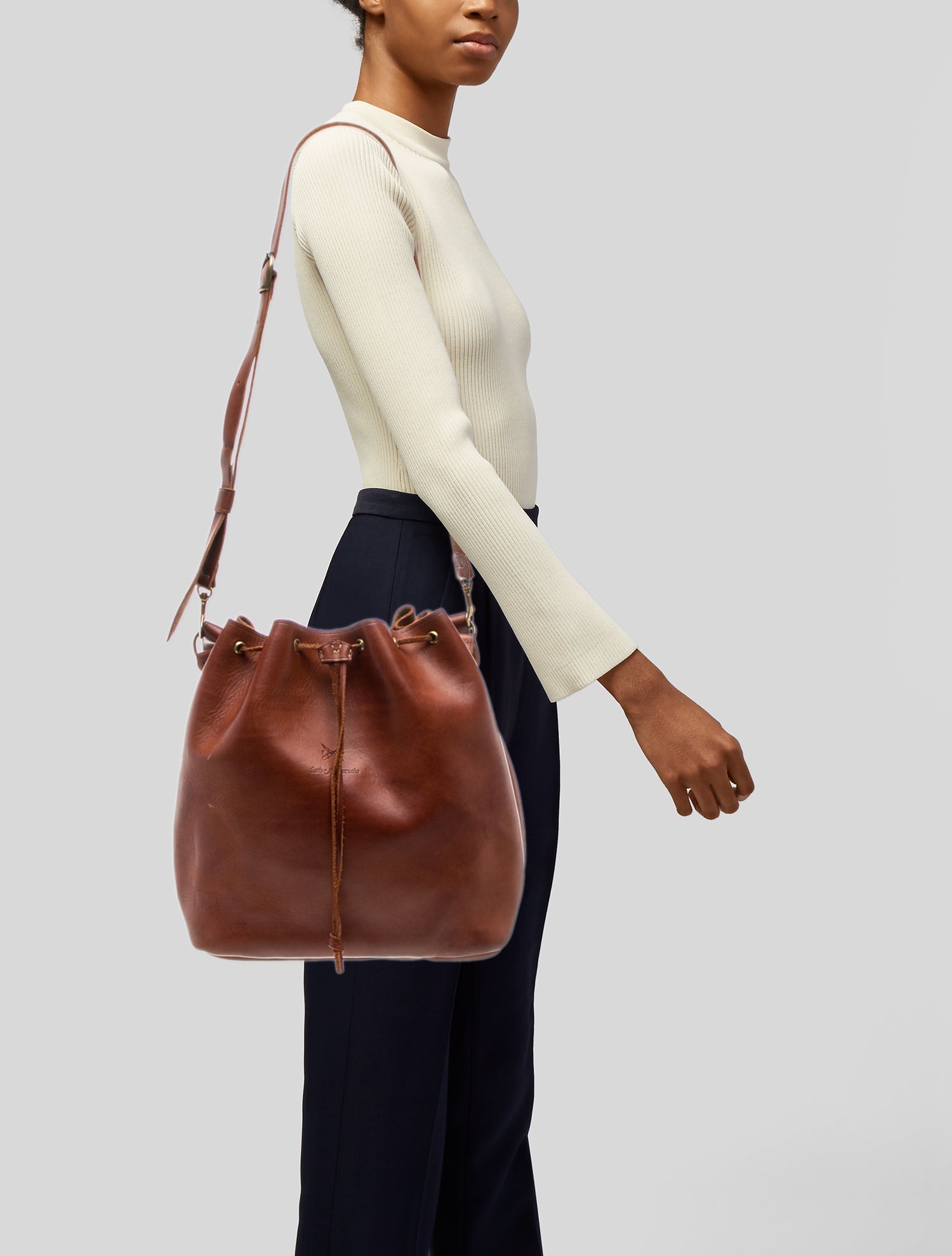 Vintage - Unbranded Leather Bucket Bag