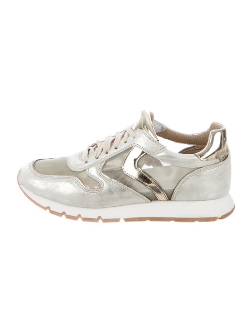 Voile Blanche Colorblock Pattern Sneakers Blanche