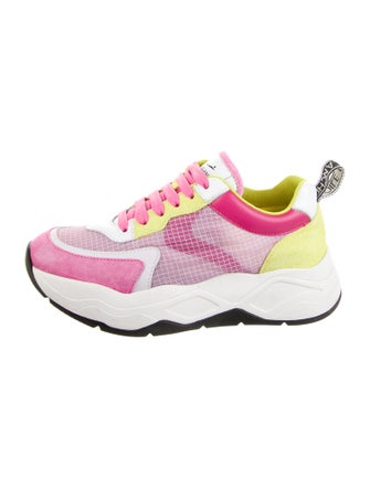 Voile Blanche Canvas Colorblock Pattern Chunky Sneakers