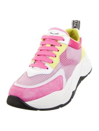 Voile Blanche Canvas Colorblock Pattern Chunky Sneakers