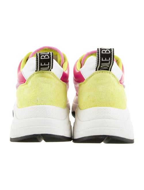 Voile Blanche Canvas Colorblock Pattern Chunky Sneakers