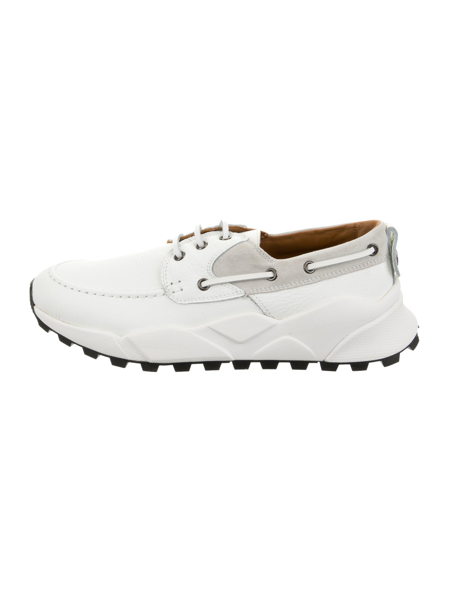 Voile Blanche Leather Colorblock Pattern Sneakers