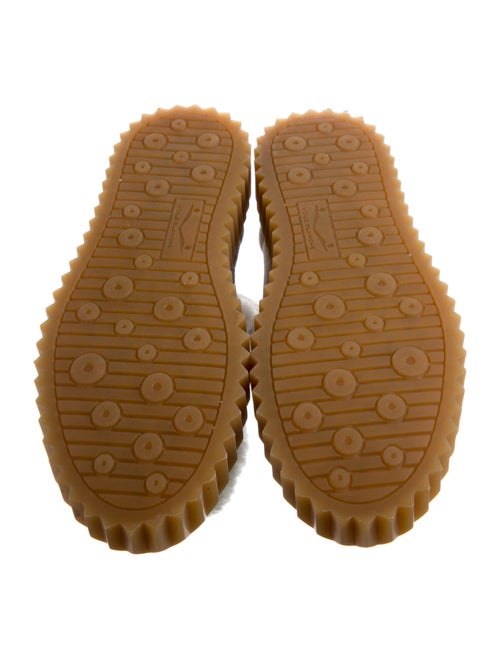 Voile Blanche Leather Fur Trim Lace-Up Boots