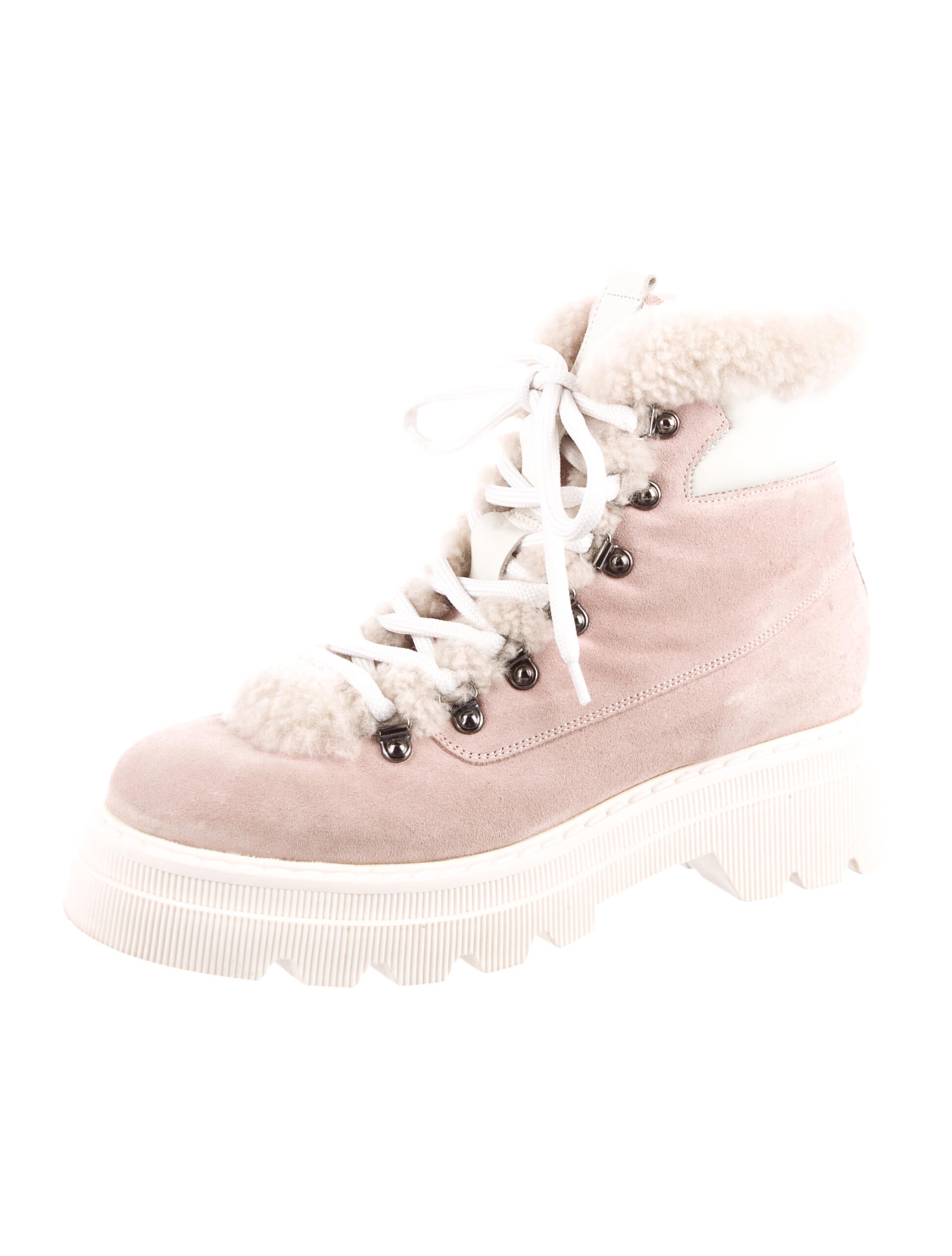 Voile Blanche Suede Lace-Up Boots