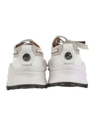 Voile Blanche Leather Colorblock Pattern Athletic Sneakers