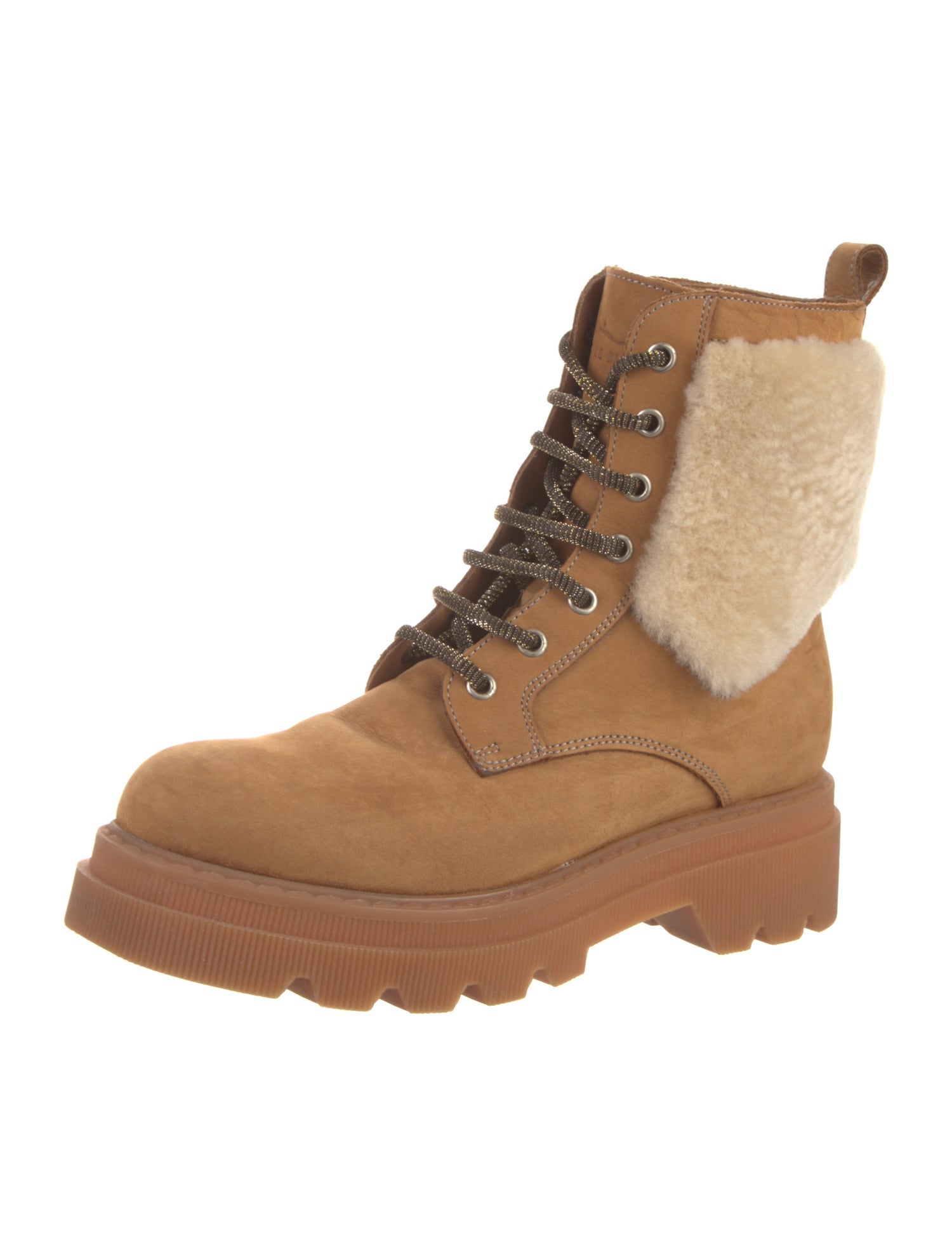 Voile Blanche Suede Combat Boots