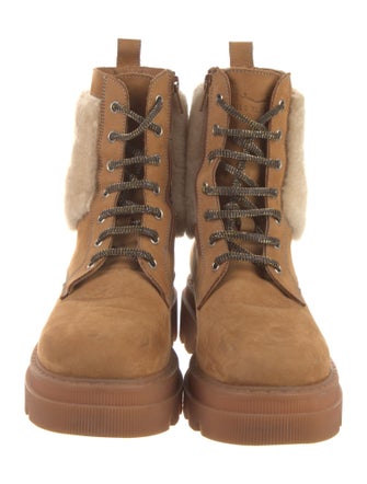 Voile Blanche Suede Combat Boots
