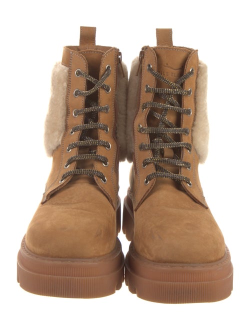 Voile Blanche Suede Combat Boots