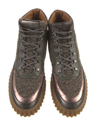 Voile Blanche Leather Colorblock Pattern Hiking Boots