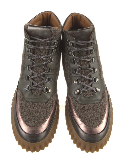 Voile Blanche Leather Colorblock Pattern Hiking Boots