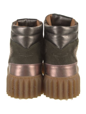 Voile Blanche Leather Colorblock Pattern Hiking Boots