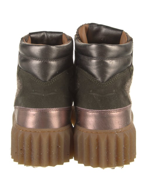 Voile Blanche Leather Colorblock Pattern Hiking Boots