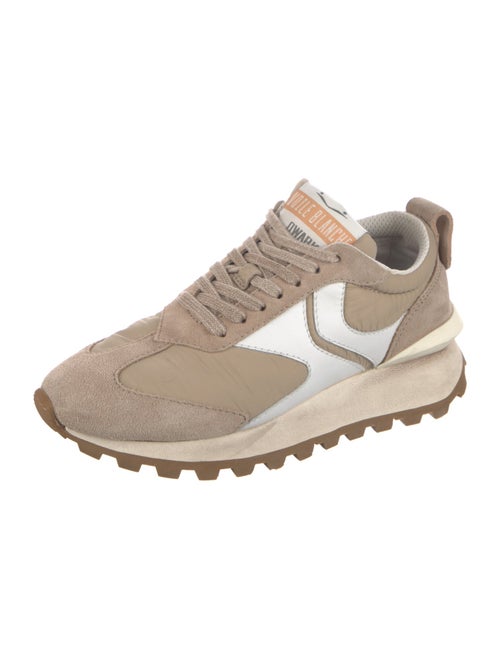 Voile Blanche Suede Colorblock Pattern Athletic Sneakers