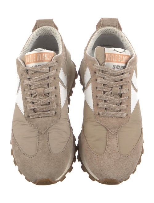 Voile Blanche Suede Colorblock Pattern Athletic Sneakers