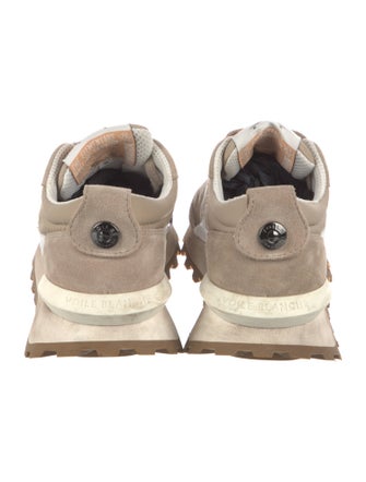 Voile Blanche Suede Colorblock Pattern Athletic Sneakers