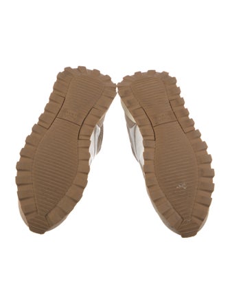 Voile Blanche Suede Colorblock Pattern Athletic Sneakers