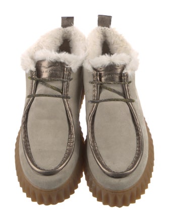 Voile Blanche Suede Lace-Up Boots