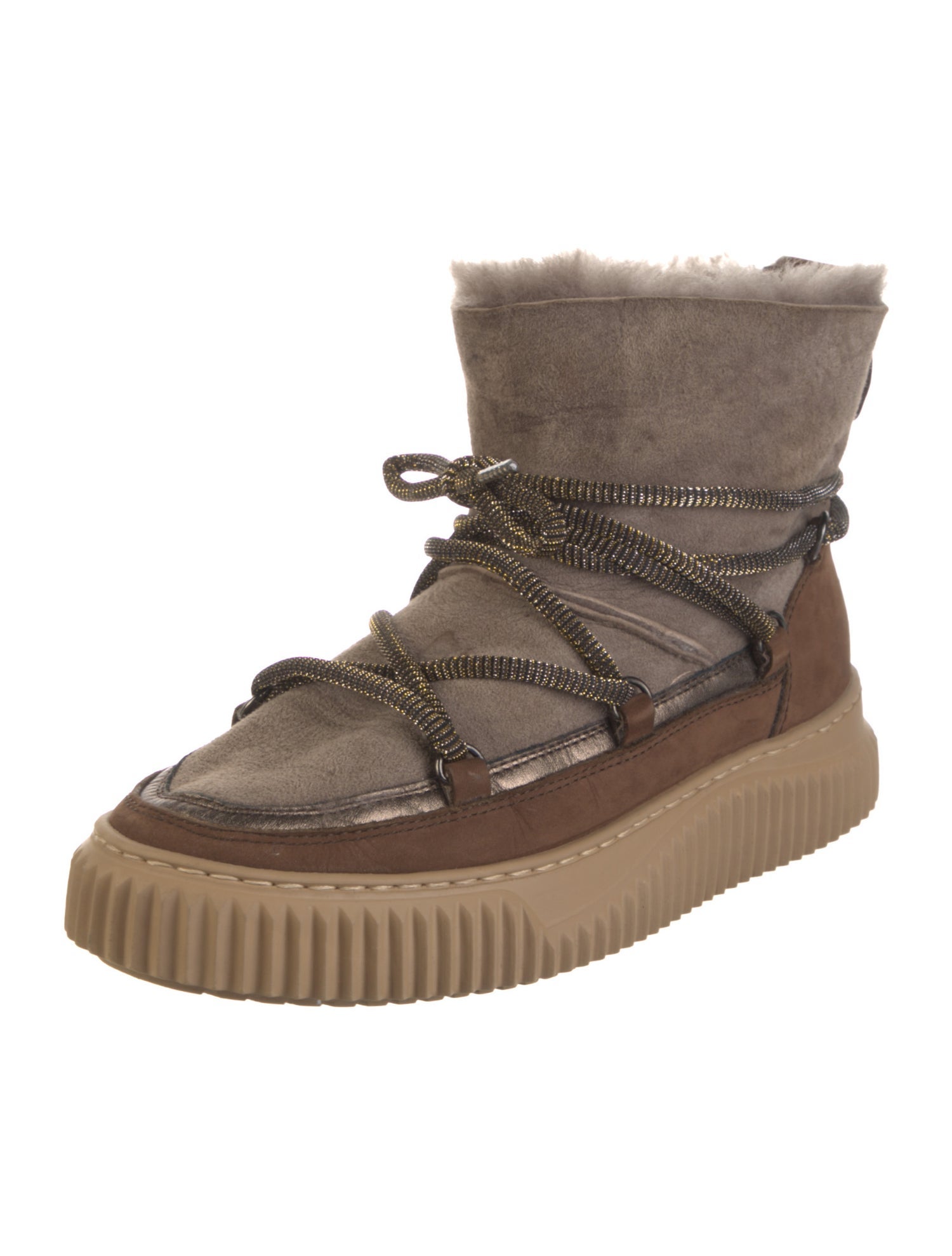 Voile Blanche Suede Lace-Up Boots