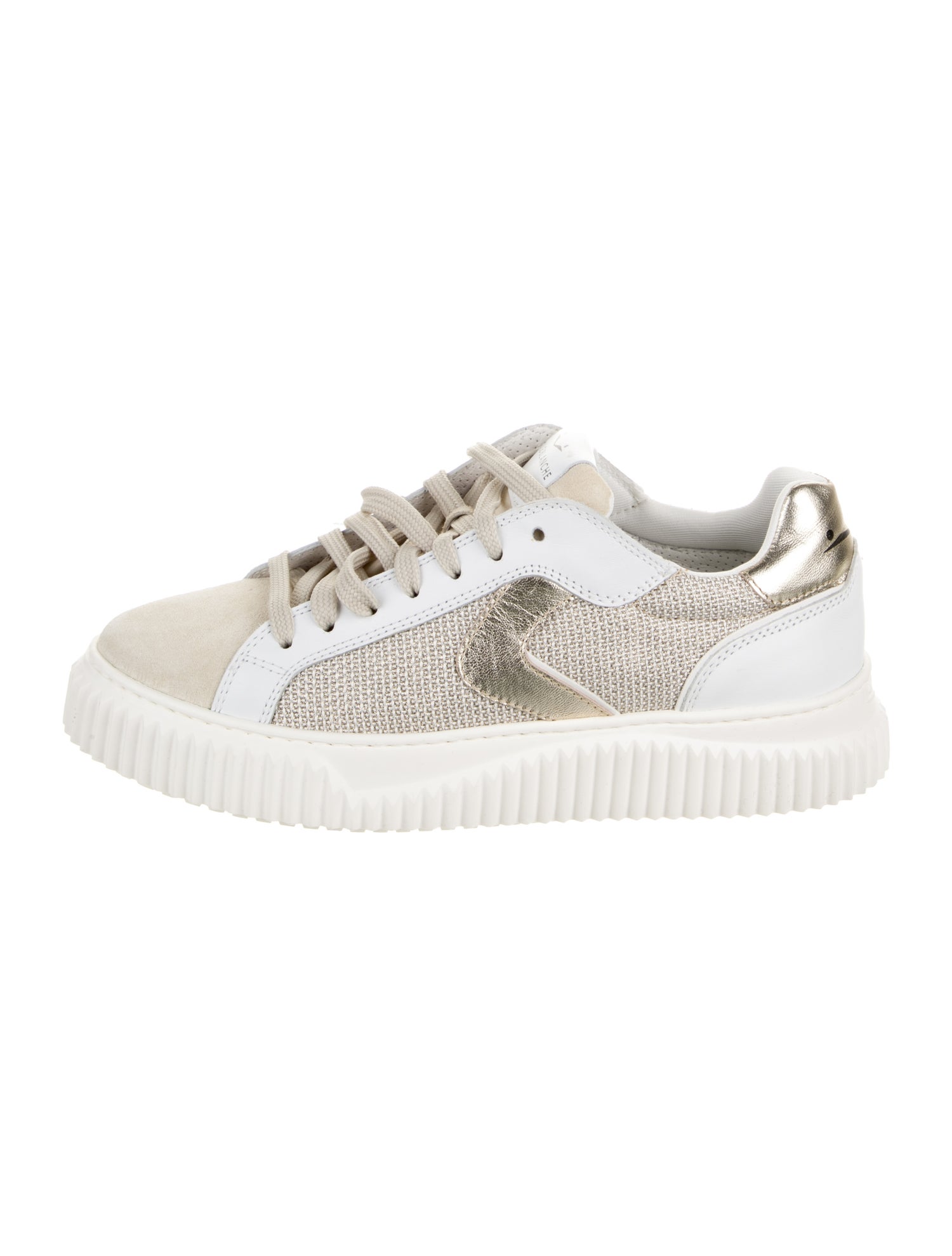 Voile Blanche Suede Colorblock Pattern Sneakers